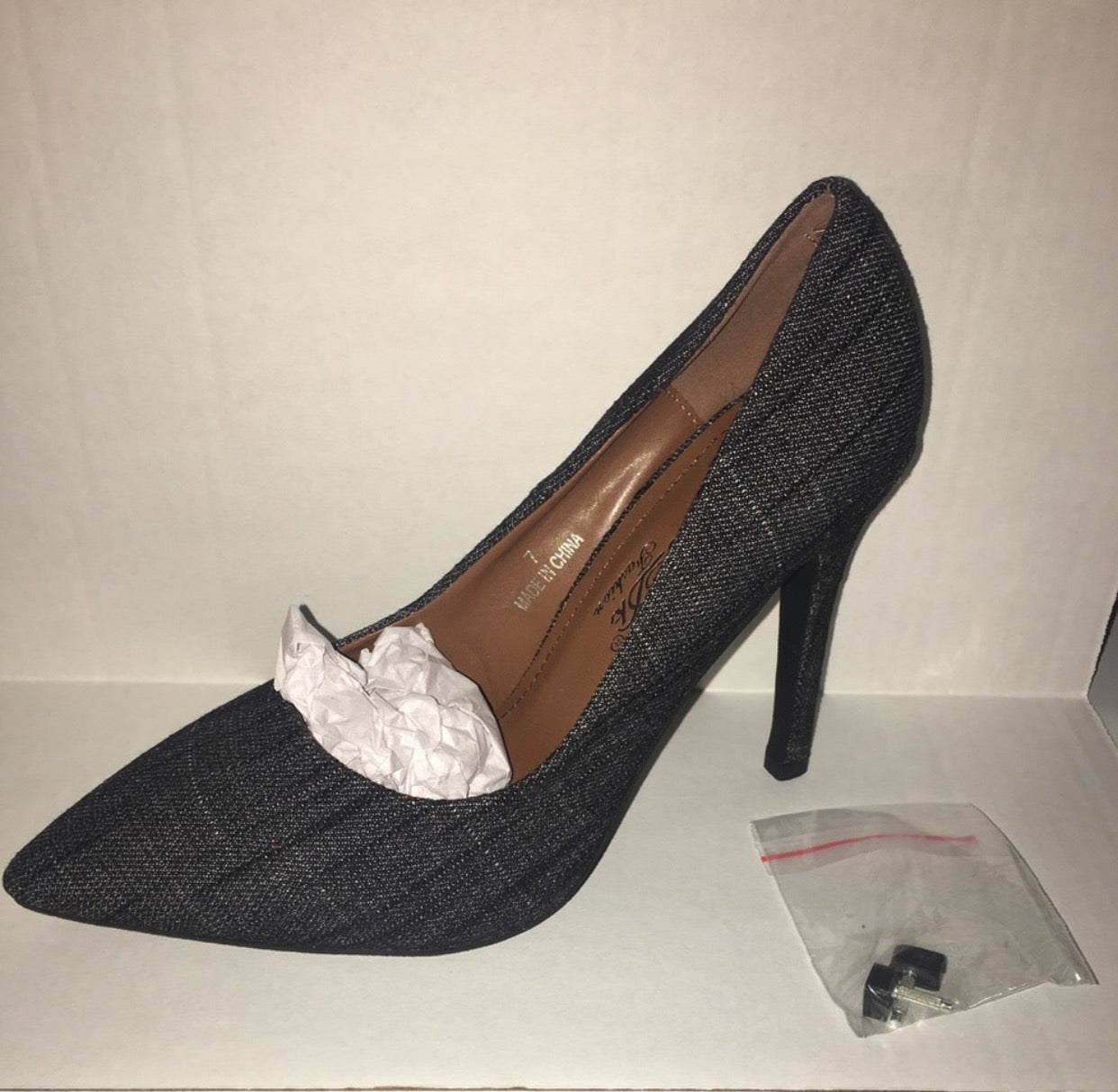 Tacones de mezclilla vaqueros negros de DbDk Fashion