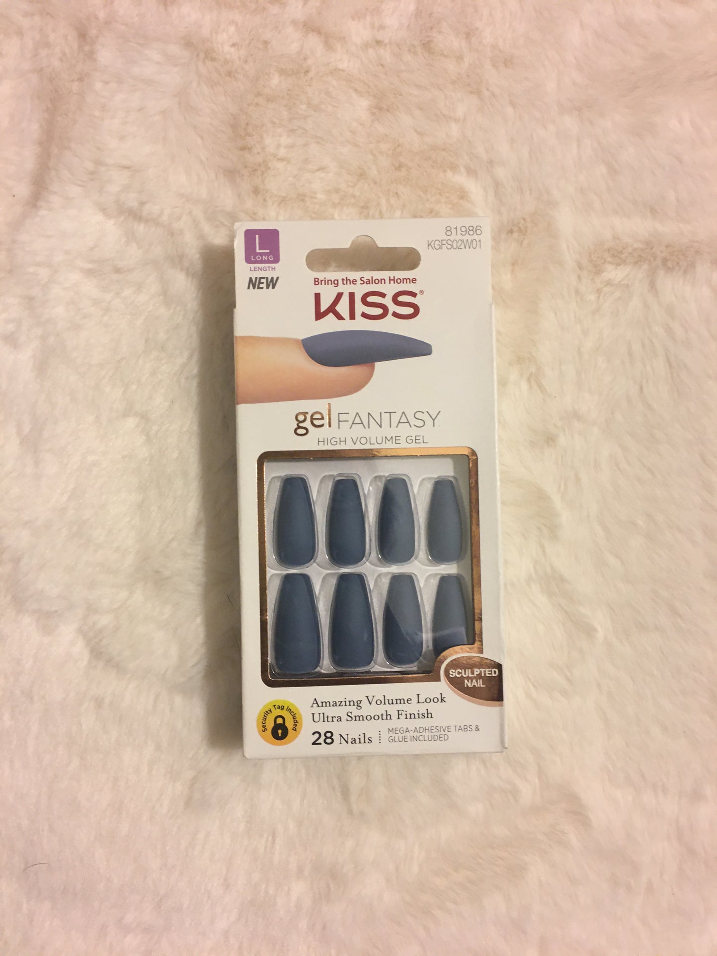 Blue kiss press on nails