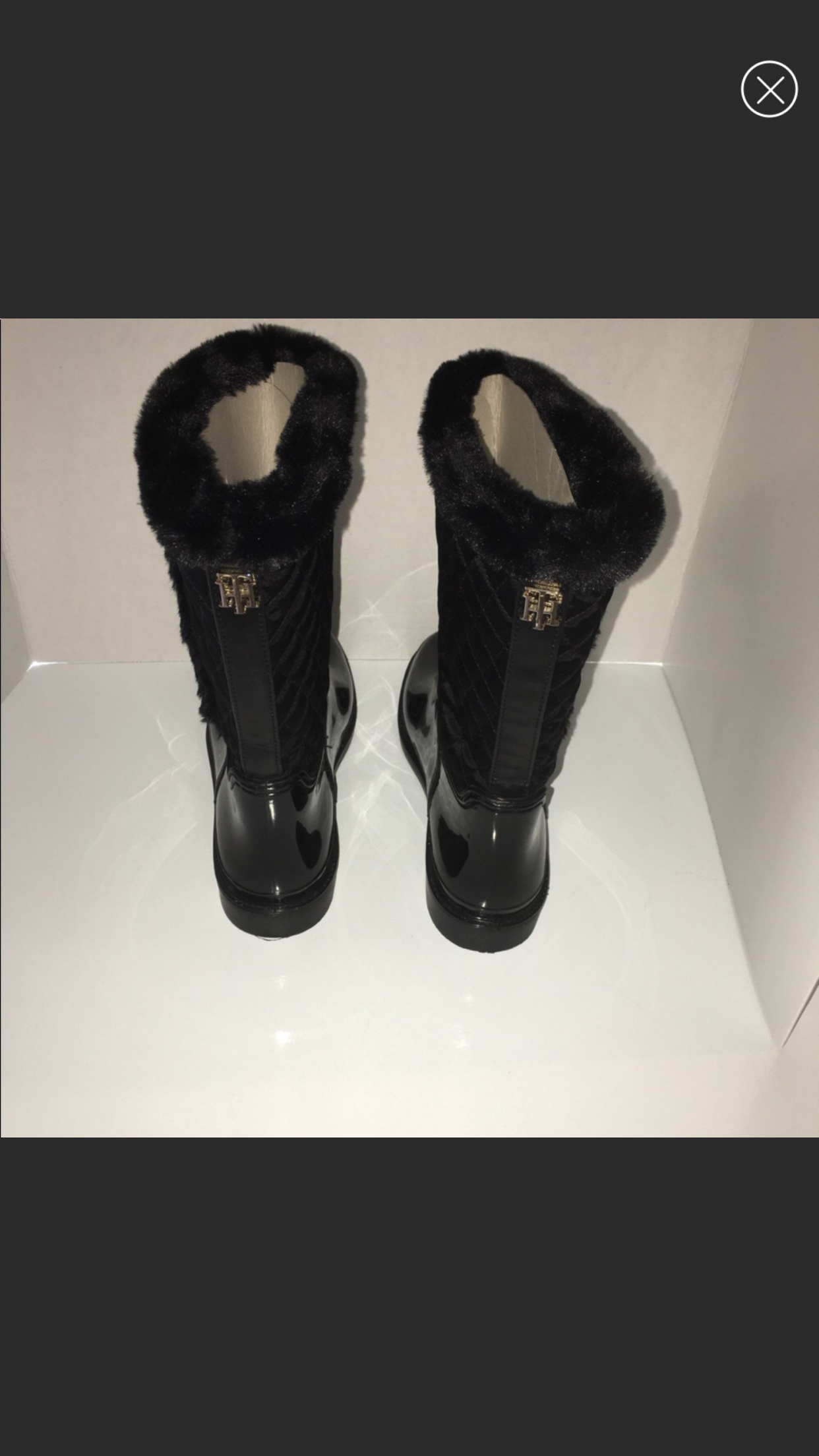 Tommy Hilfiger Black Rain boots