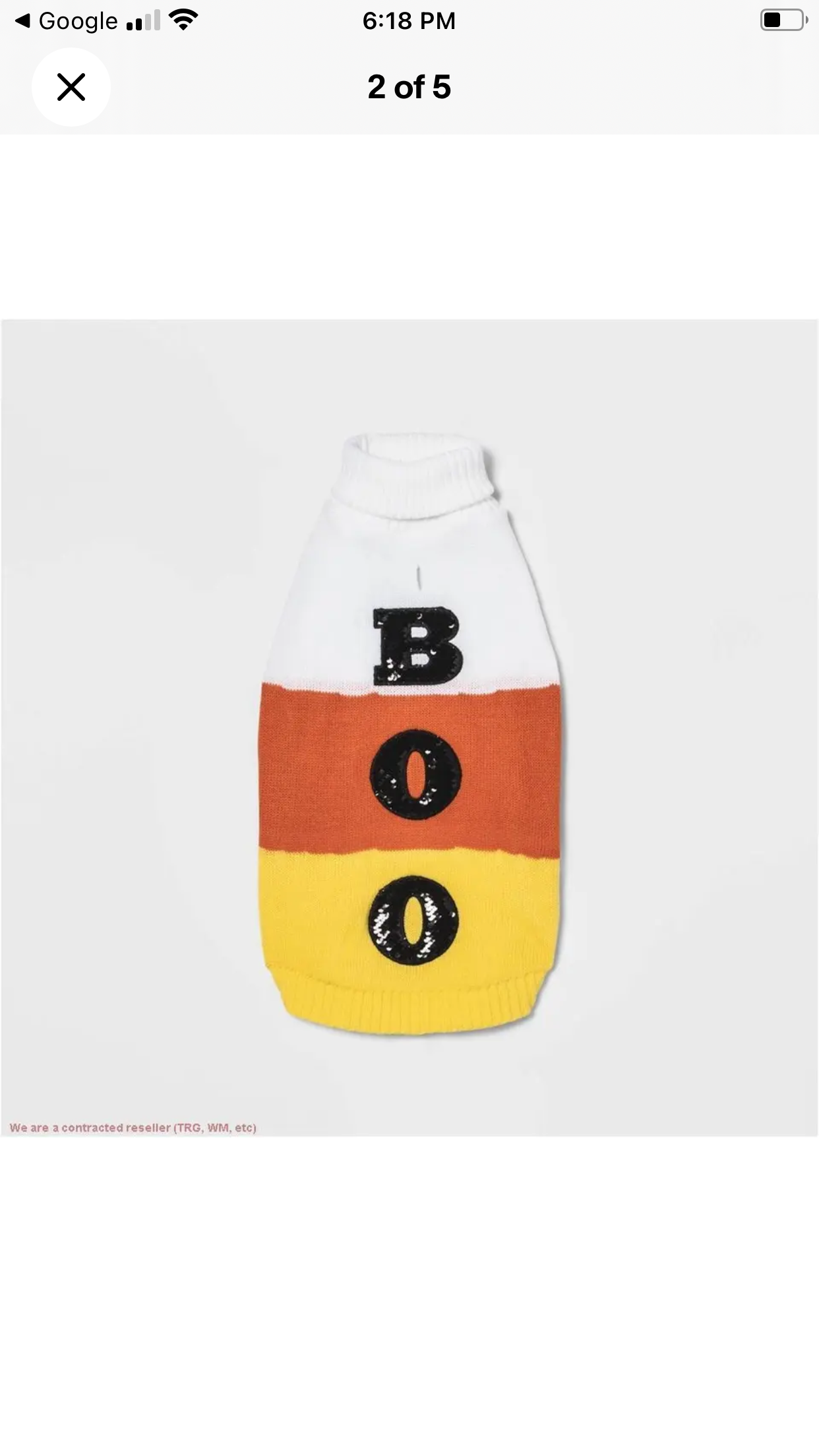 Candy Corn Dog Sweater