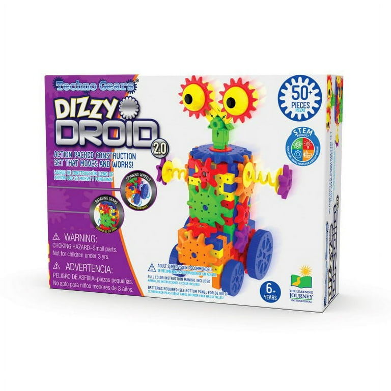 The Learning Journey – Techno Gears – Dizzy Droid 2.0 – 50+ Pieces – Kid Toys & Gifts for Boys & Girls Ages 6 Years and Up – STEM