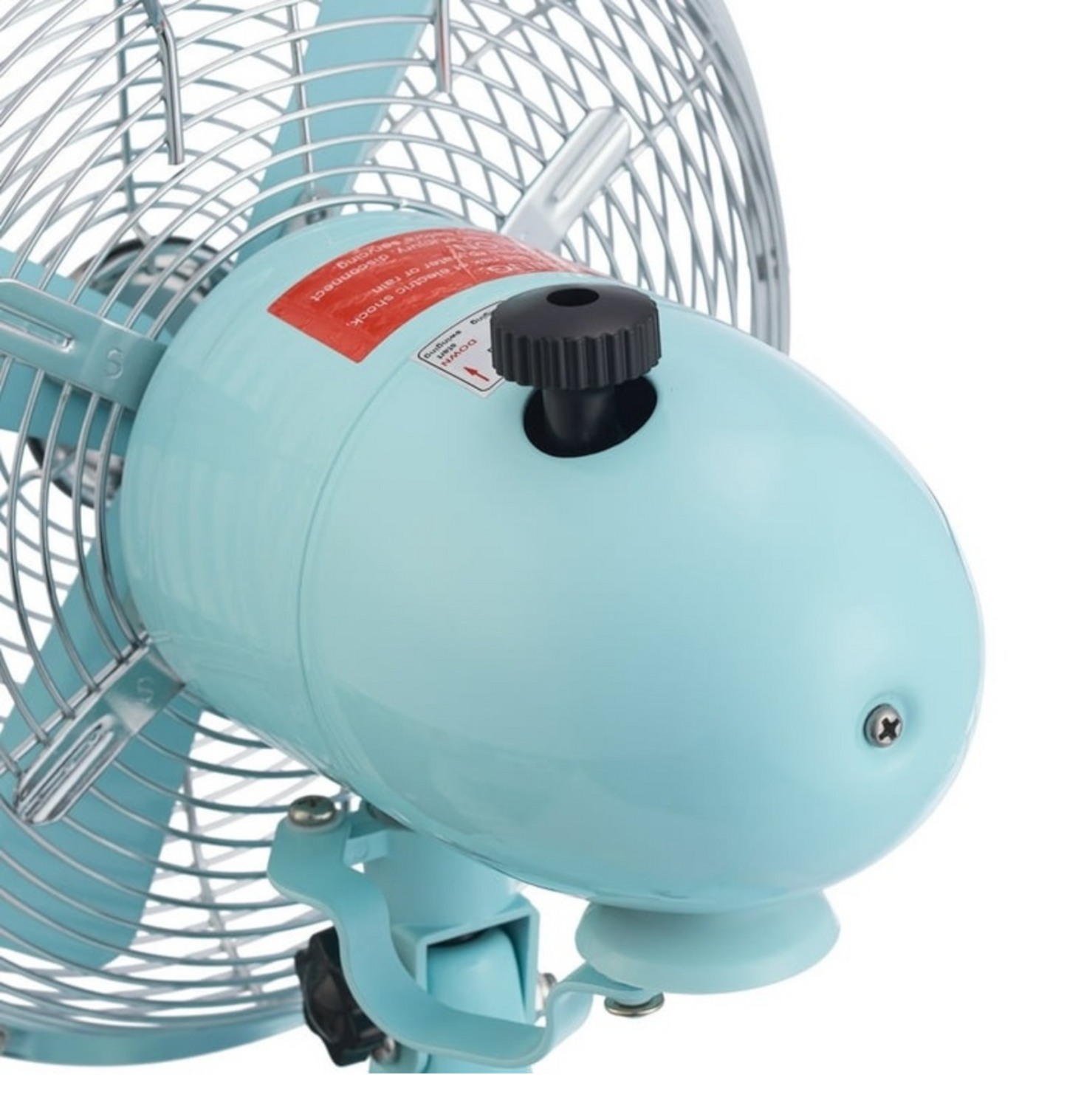 Better Homes & Gardens 8" 3-Speed Mint Retro Metal Tiltable-Head Oscillating New Table Fan