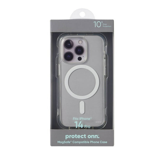 Onn. MagSafe Compatible Phone Case for iPhone 14 Pro Clear