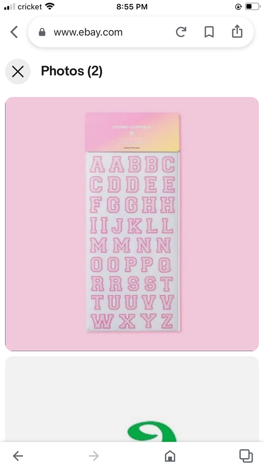 Stoney Clover Vinyl Stickers Alphabet
