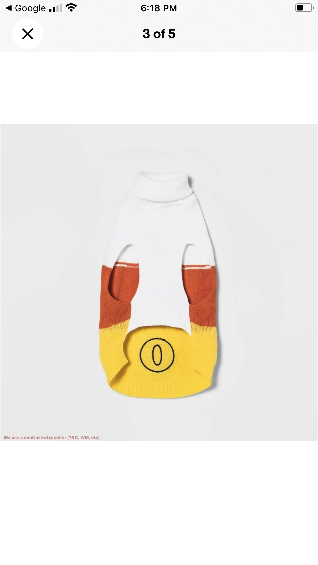 Candy Corn Dog Sweater