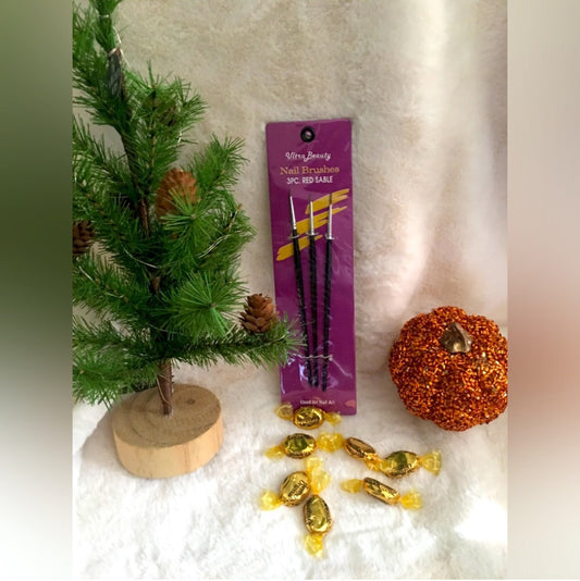 Ultra Beauty 3 pc Nail Art Brushes