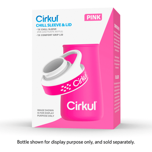 Cirkul Chill Sleeve & Comfort-Grip Lid for 22oz Bottle, Pink