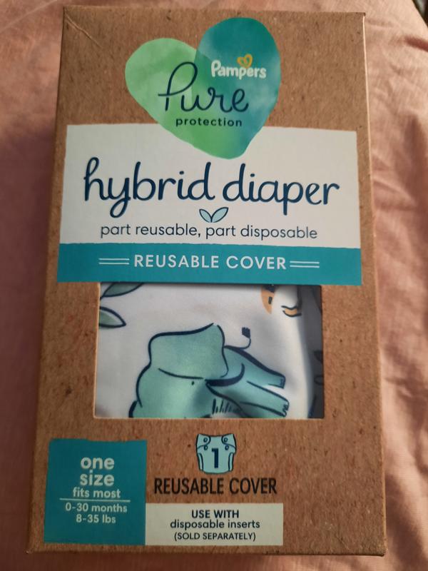 Pampers Pure Hybrid Reusable Cloth Diaper Cover, One Size - Happy Camper