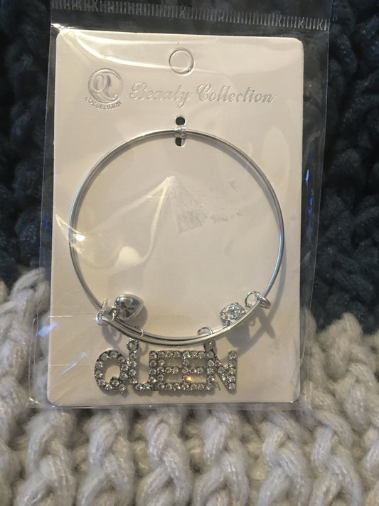 Silver Queen Bangle Bracelet