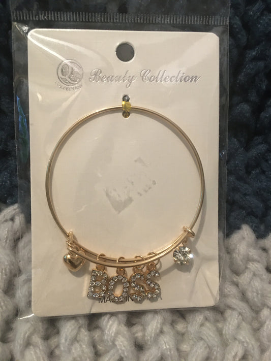 Gold Boss Bangle Bracelet