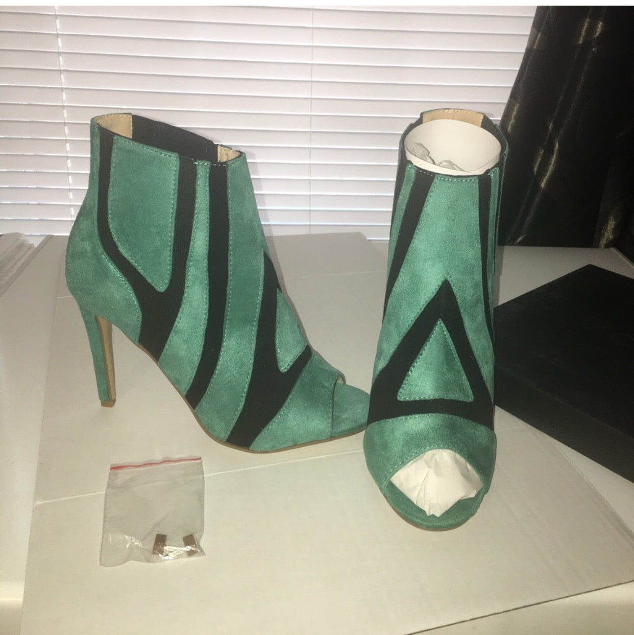 Jacobies Blue Teal High Heels