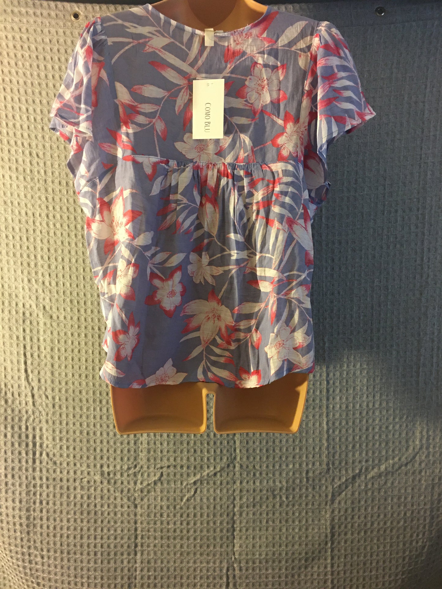 Como Blu Sheer Top