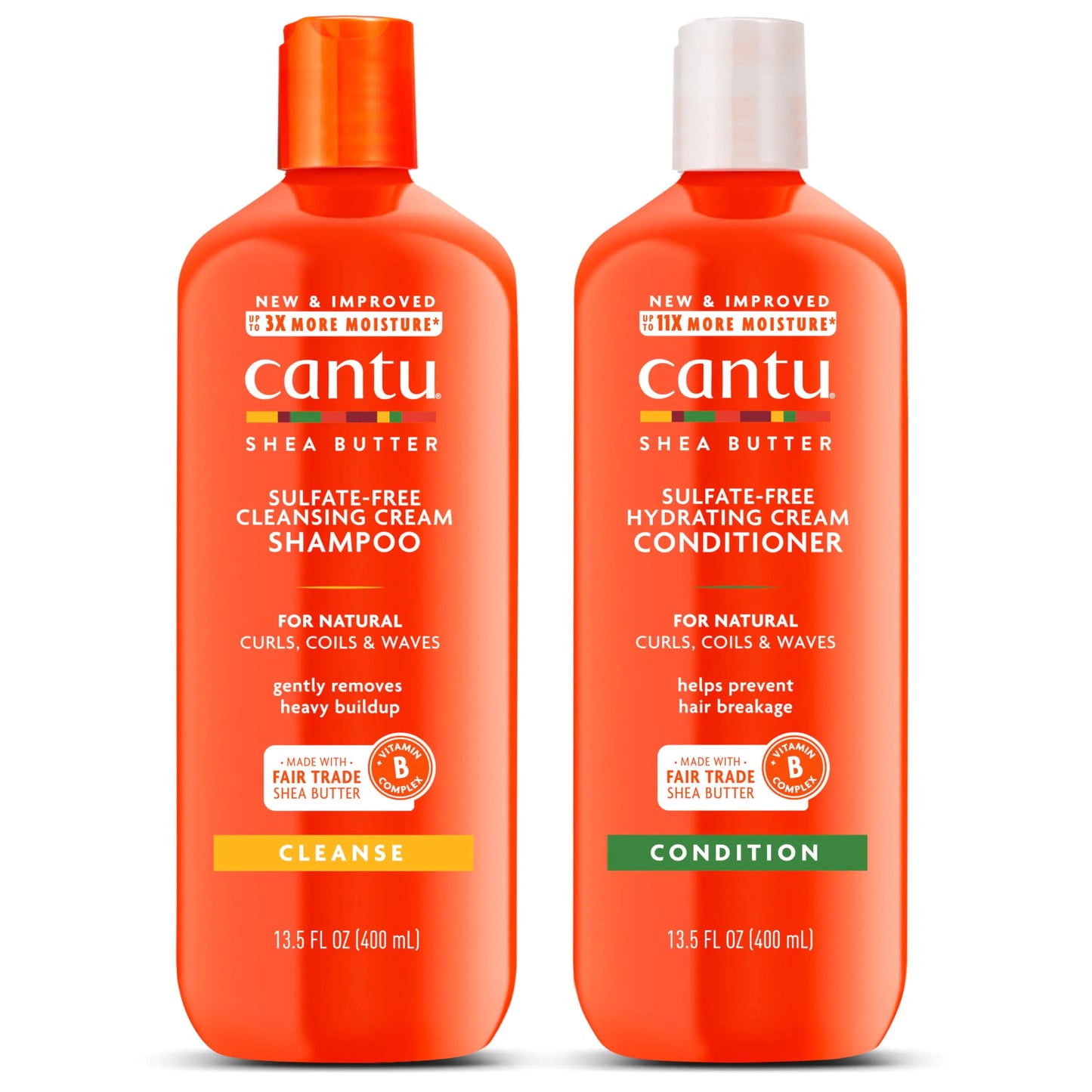 Cantu Shampoo & Conditioner with Shea Butter for Natural Hair, 13.5 fl oz (Pack of 2) 27 Fl Oz (Pack of 1)