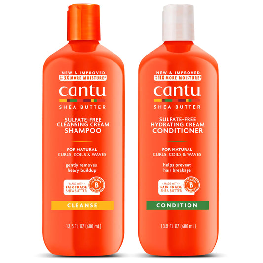 Cantu Shampoo & Conditioner with Shea Butter for Natural Hair, 13.5 fl oz (Pack of 2) 27 Fl Oz (Pack of 1)