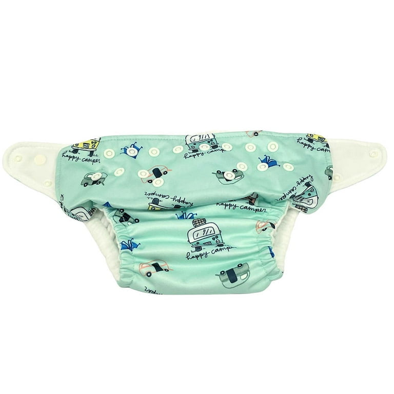 Pampers Pure Hybrid Reusable Cloth Diaper Cover, One Size - Happy Camper