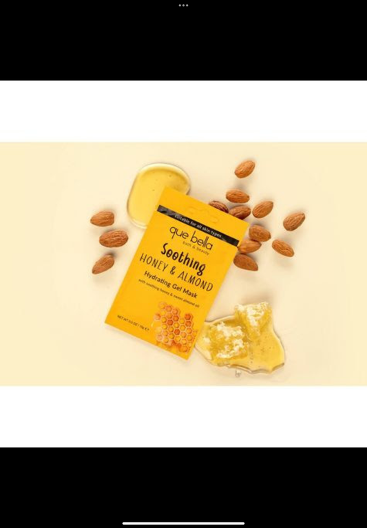Que Bella Soothing Honey & Almond Hydrating Gel Mask 0.5oz