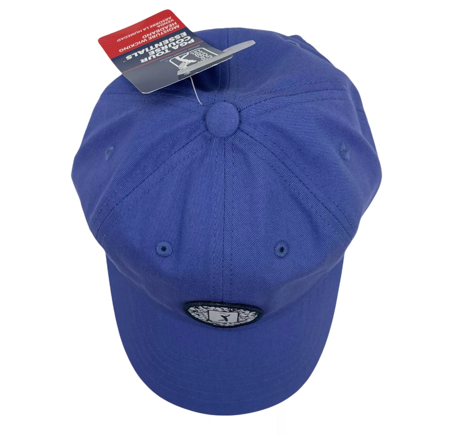 PGA Tour Course Essentials Light Blue Classic Cap w/ Floral Patch Golf Hat Adjustable