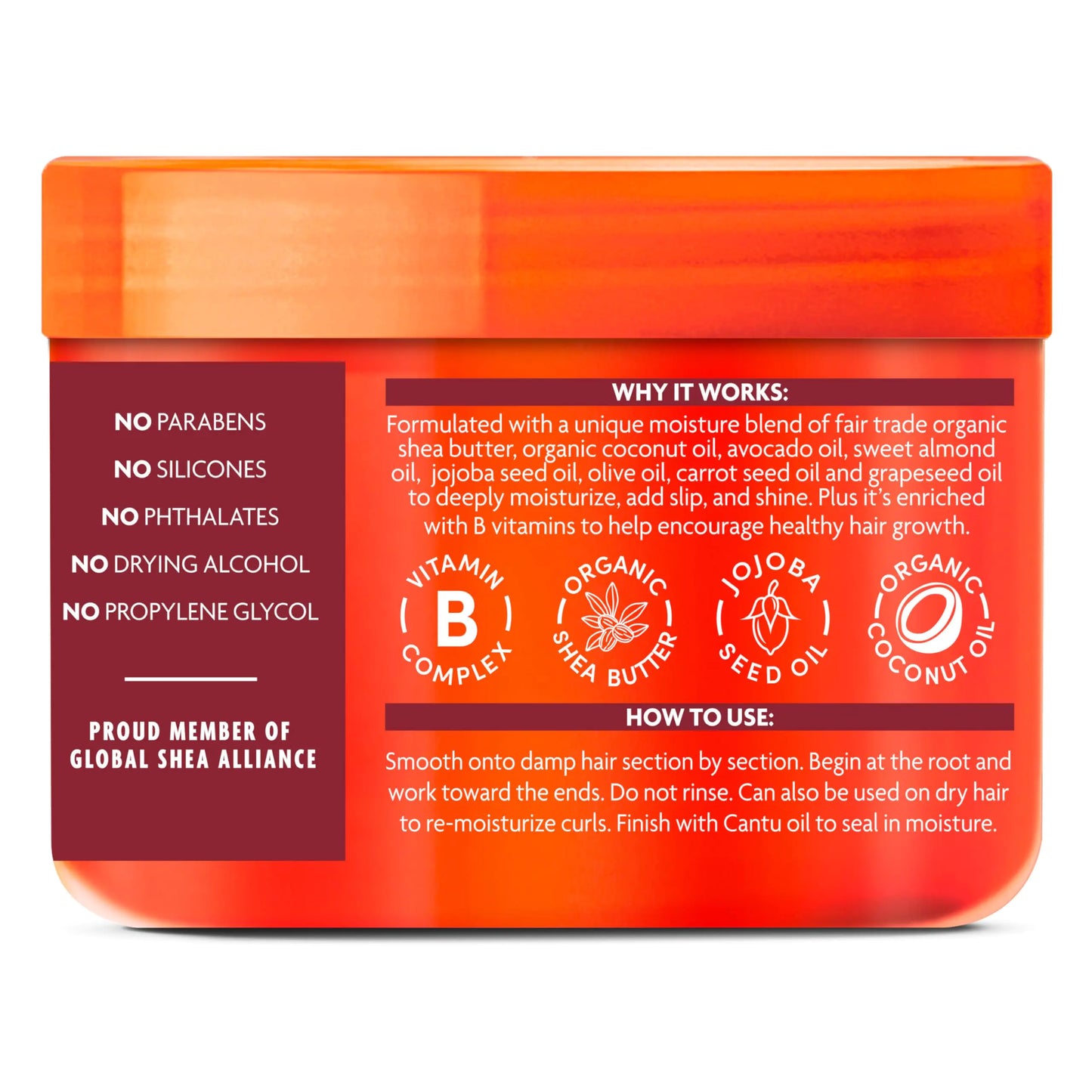 Cantu Coconut Curling Cream for Natural Hair with Pure Shea Butter, 12 oz (Pack of 2) 12 Ounce (Pack of 2)