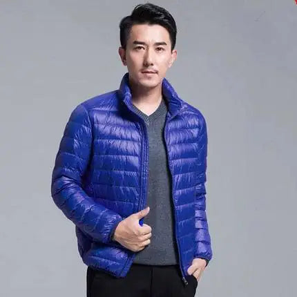 Men's All-Season Ultra Lightweight Packable Down Jacket Water and Wind-Resistant Breathable Coat Big Size Men Hoodies Jackets