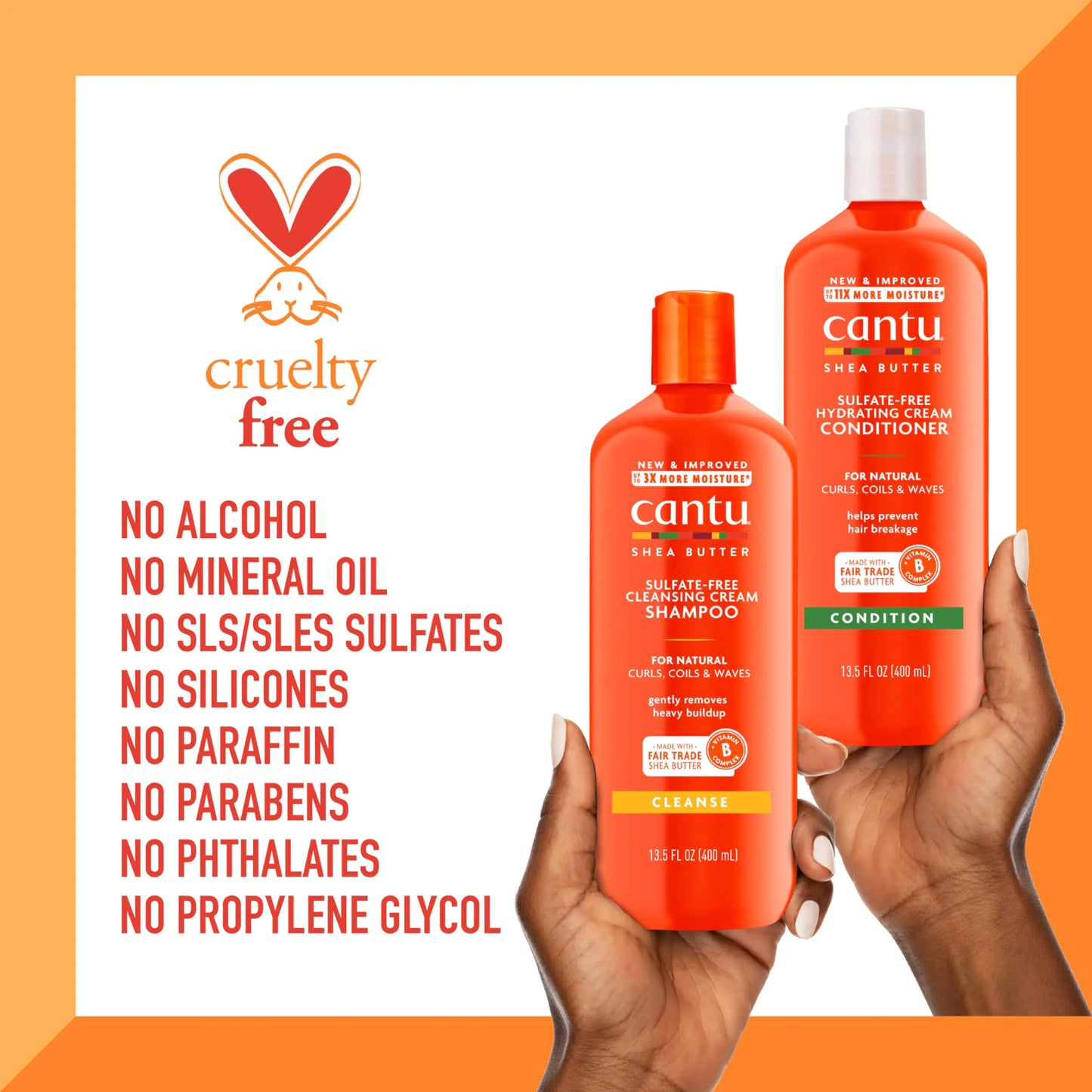 Cantu Shampoo & Conditioner with Shea Butter for Natural Hair, 13.5 fl oz (Pack of 2) 27 Fl Oz (Pack of 1)