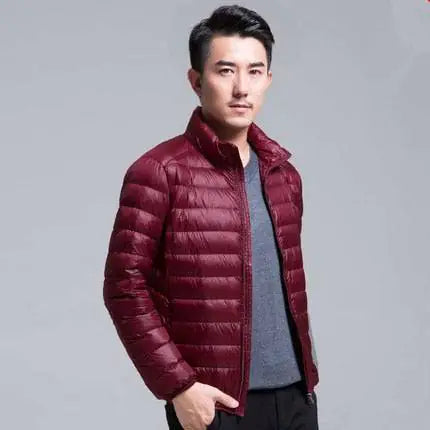 Men's All-Season Ultra Lightweight Packable Down Jacket Water and Wind-Resistant Breathable Coat Big Size Men Hoodies Jackets