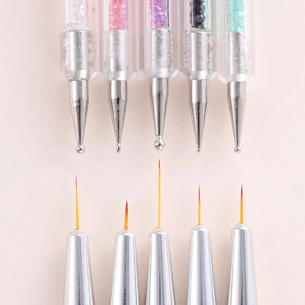 Gel Liner Polish Brush Set Nail Art Dotting Tools
