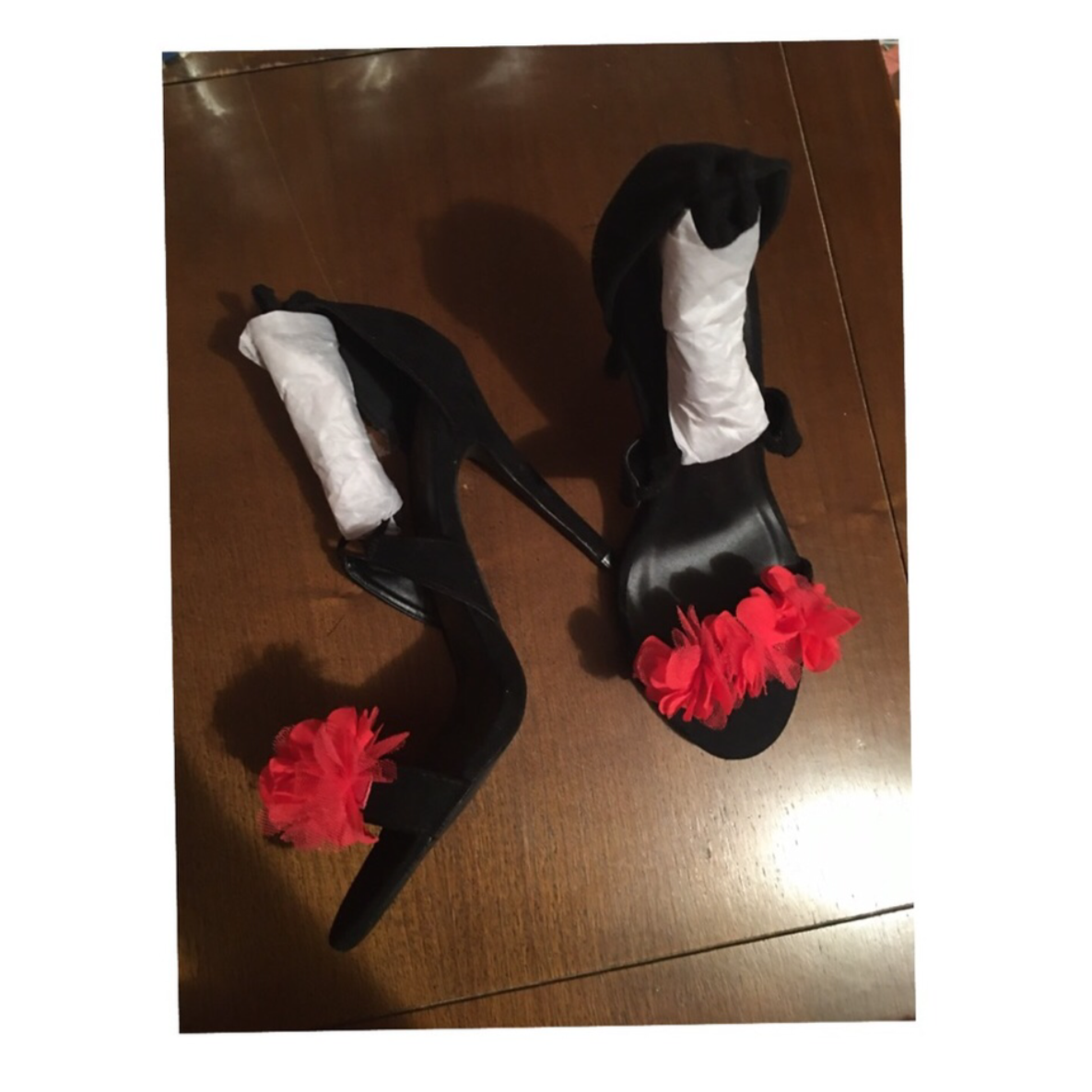 Black Suede Qupid Tie Up Heels