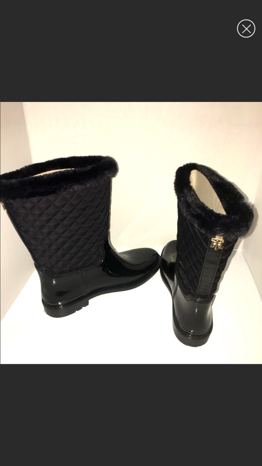 Tommy Hilfiger Black Rain boots