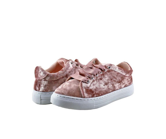Crush pink velvet Qupid shoes