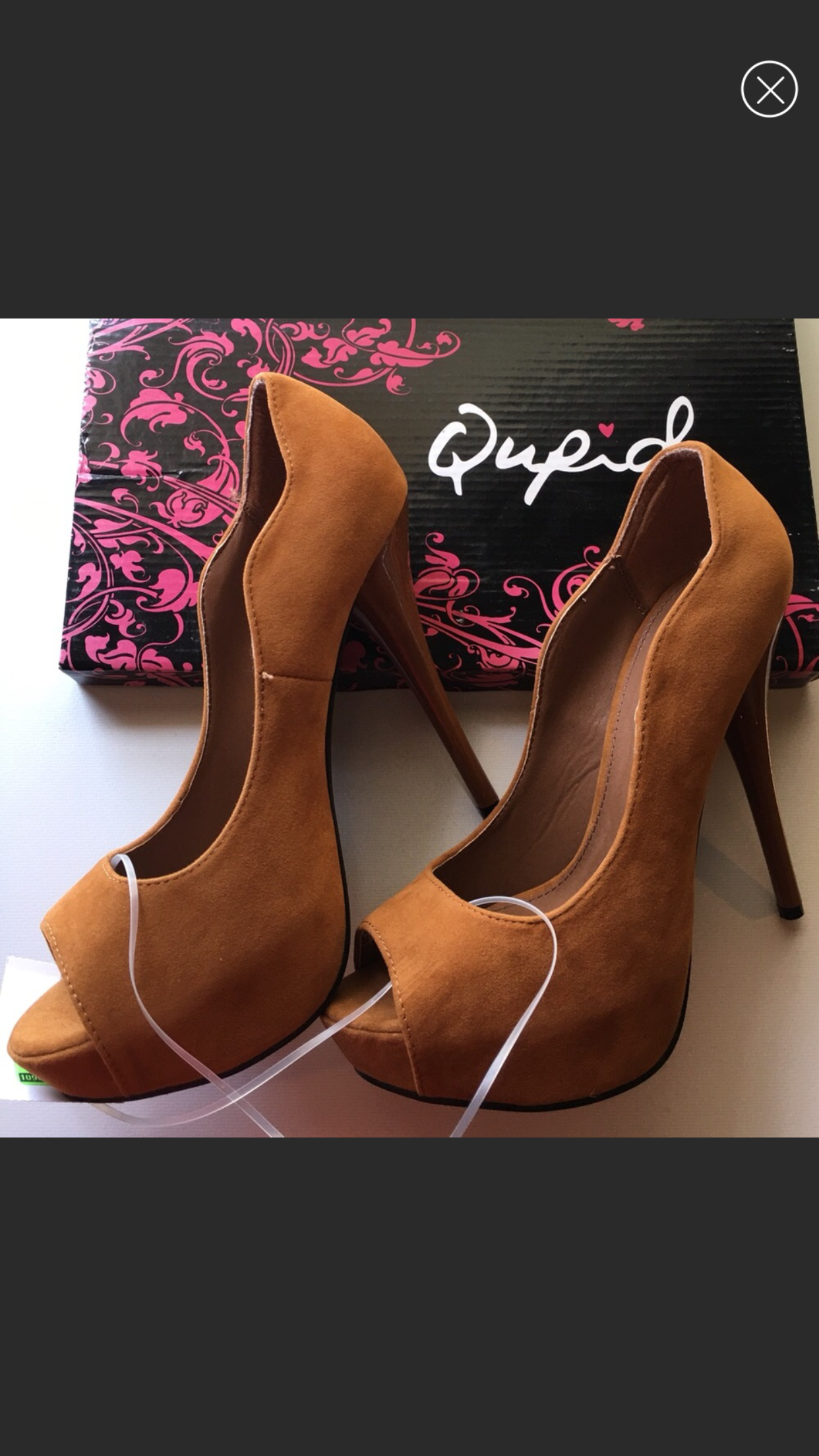 Rust Velvet Qupid Heels