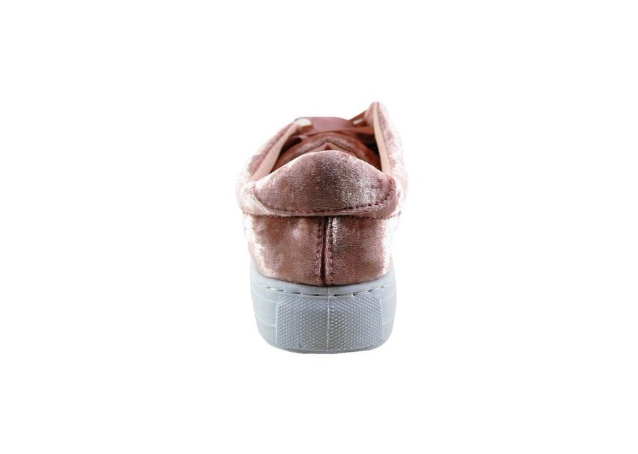 Crush pink velvet Qupid shoes