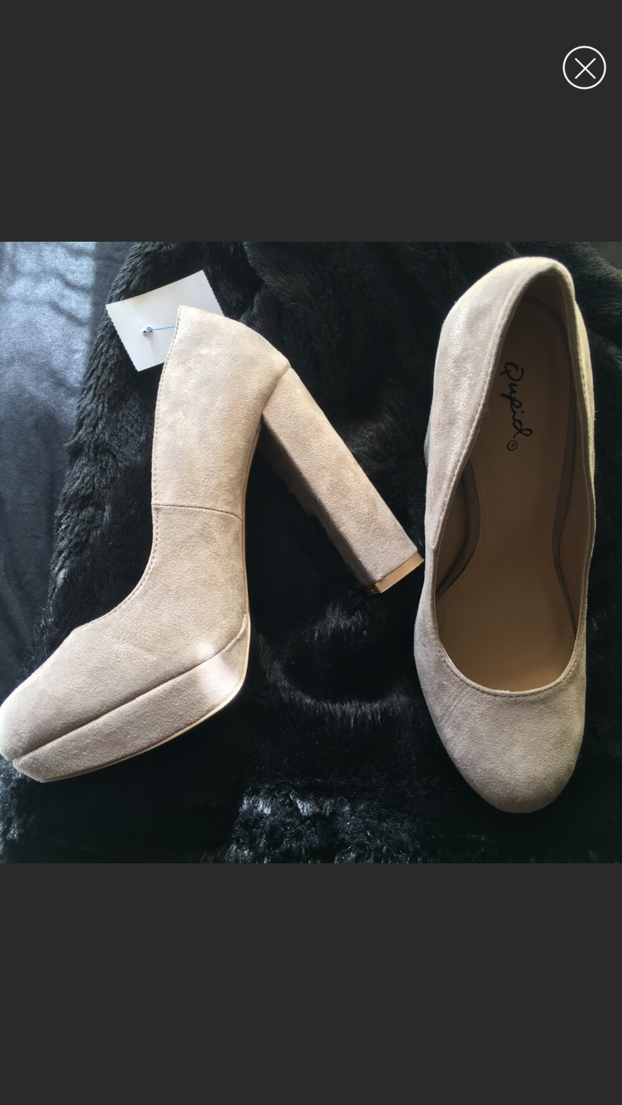 Tan Suede Qupid Heels