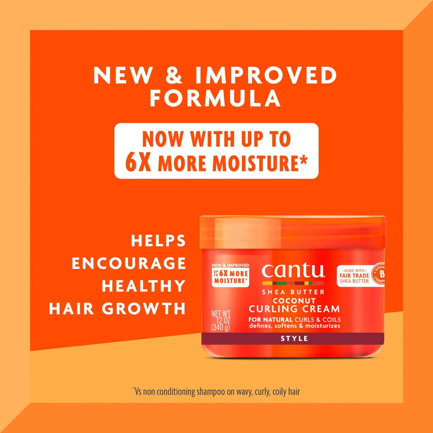 Cantu Coconut Curling Cream for Natural Hair with Pure Shea Butter, 12 oz (Pack of 2) 12 Ounce (Pack of 2)