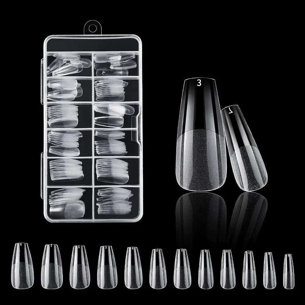 120Pcs Fake Nails American Capsule Gel X Coffin